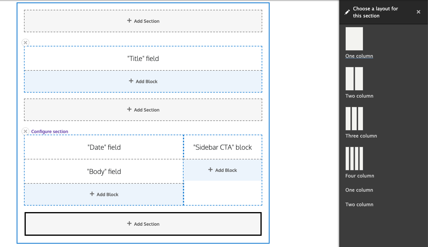 Layout Builder in Drupal 8