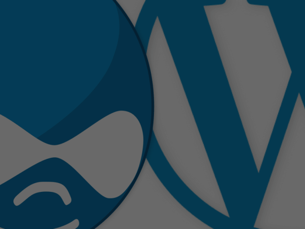 Drupal logo vs Wordpress Logo